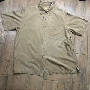 Caribbean Tan Casual Button Down Shirt
